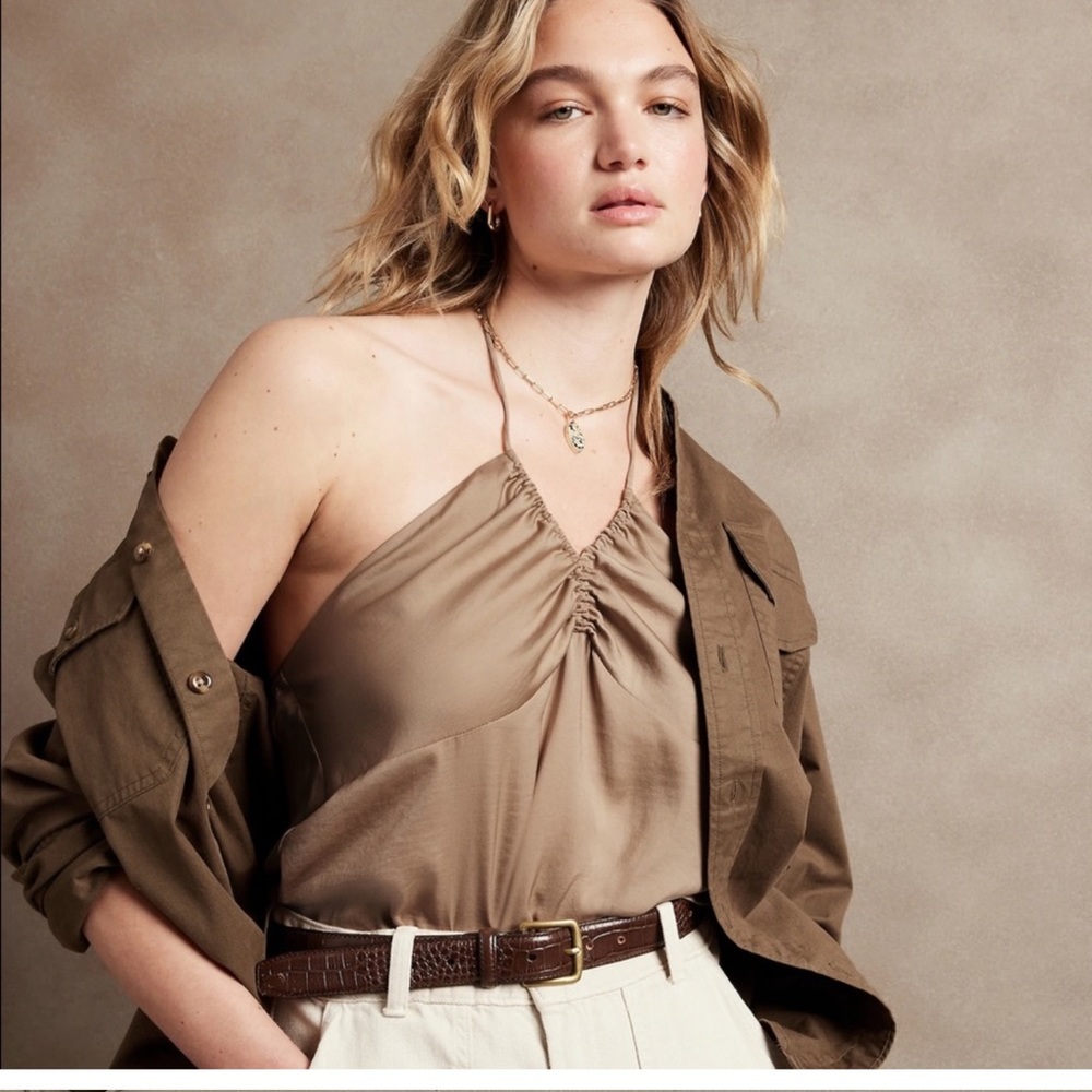 NWT Banana Republic Silky Halter Camisole Size XXL